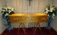 Mid Range Oak Panelled Coffin