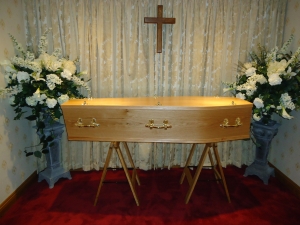 Image 1 - Veneered Oak Coffin